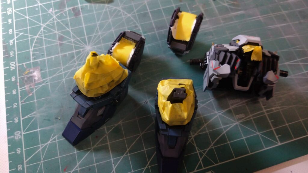 MG 1/100 ナラティブガンダム C装備 Ver.Kaを塗装作成します。⑫つや消しや半つや、パールコートで仕上げます。（機動戦士ガンダムNT）の画像