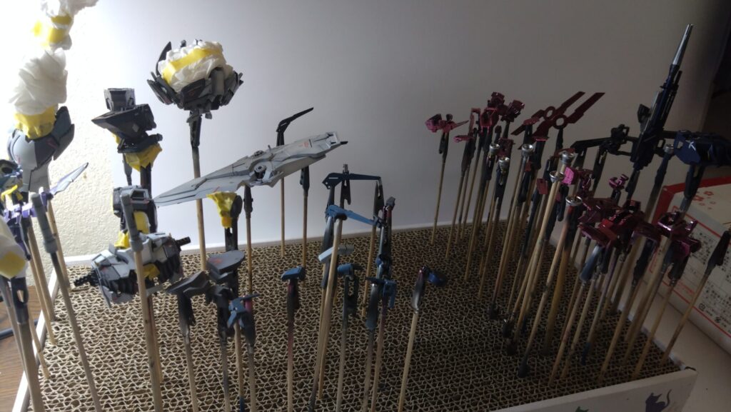 MG 1/100 ナラティブガンダム C装備 Ver.Kaを塗装作成します。⑫つや消しや半つや、パールコートで仕上げます。（機動戦士ガンダムNT）の画像