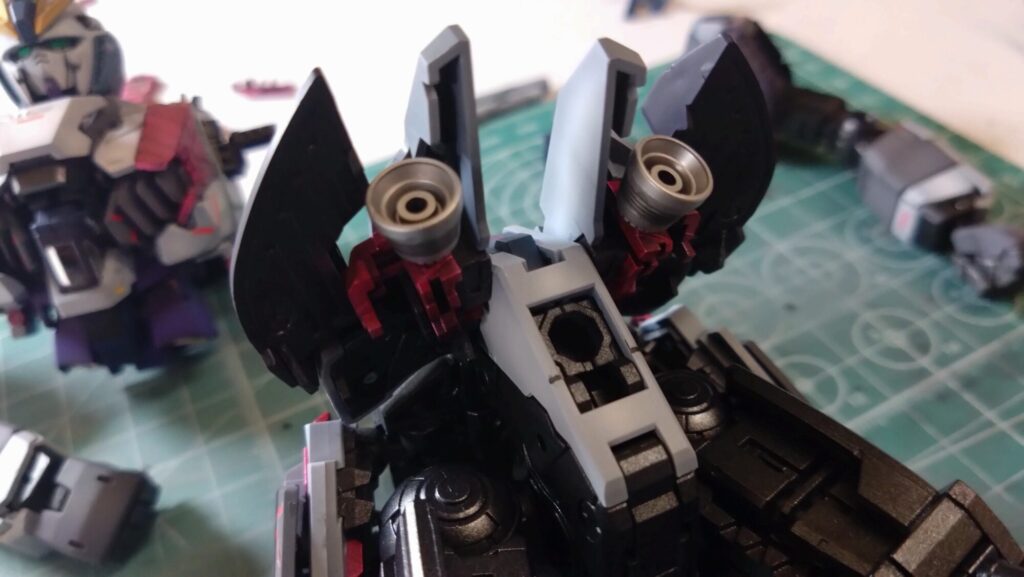 MG 1/100 ナラティブガンダム C装備 Ver.Kaを塗装作成します。⑫つや消しや半つや、パールコートで仕上げます。（機動戦士ガンダムNT）の画像