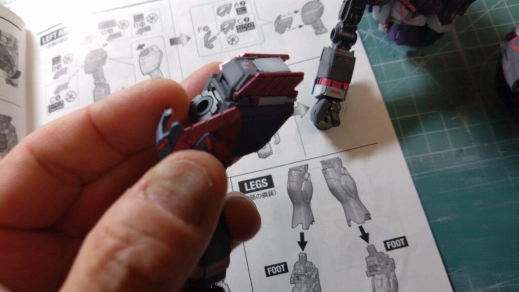 MG 1/100 ナラティブガンダム C装備 Ver.Kaを塗装作成します。⑫つや消しや半つや、パールコートで仕上げます。（機動戦士ガンダムNT）の画像