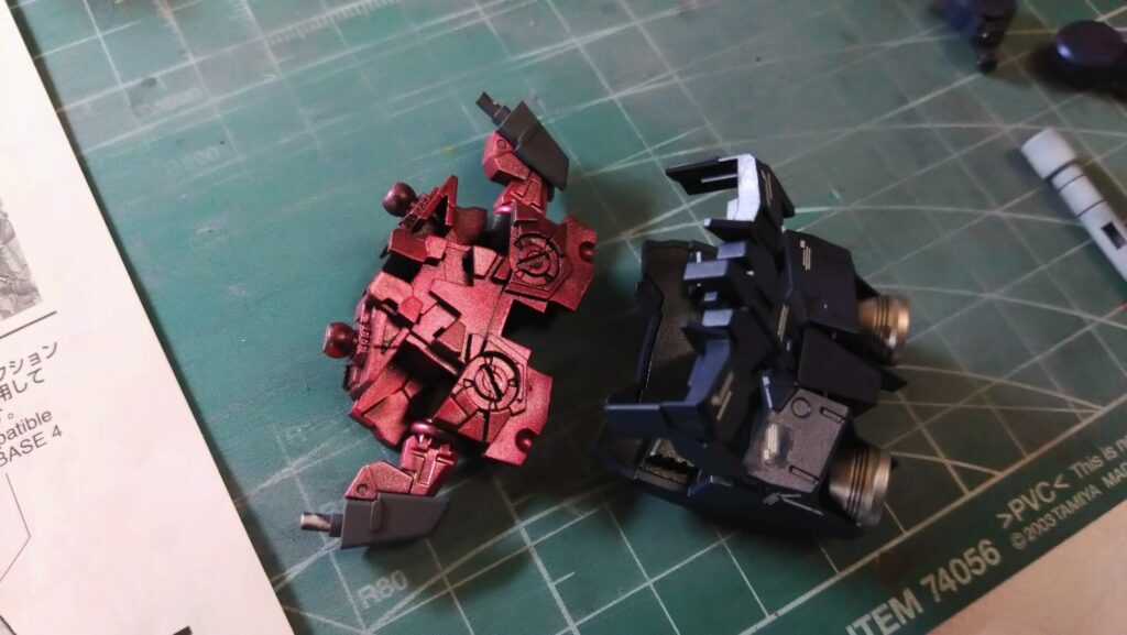 MG 1/100 ナラティブガンダム C装備 Ver.Kaを塗装作成します。⑫つや消しや半つや、パールコートで仕上げます。（機動戦士ガンダムNT）の画像