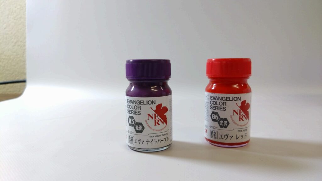 MG 1/100 ナラティブガンダム C装備 Ver.Kaを塗装作成します。⑤独自のカラーリング塗装のために紫と青を調色する。（機動戦士ガンダムNT）の画像ｖ