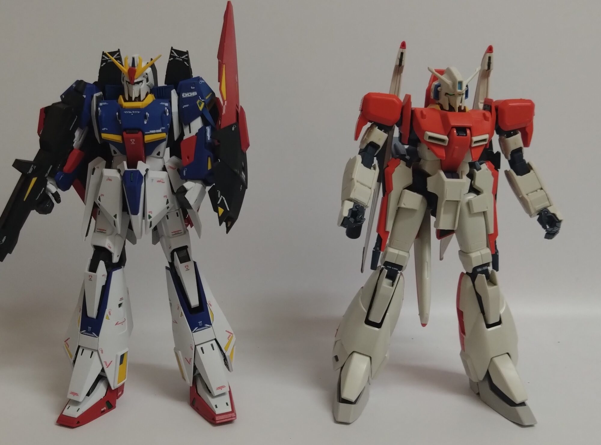 中古組み立て済みのMGゼータプラスA1+C1を分解して合成します。中古MGガンプラを再構築しながら改造する準備をするの画像